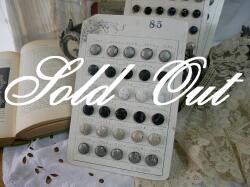 フランスアンティークガラスボタン見本シートC