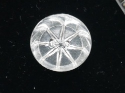 フランスヴィンテージクリアガラスボタン（直径1.8cm）