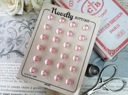 フランスフェイクパールピンクボタンシートB