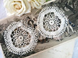 フランスハンドメイドクロッシェレース 2点セット A