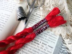 フランスCARTIER-BRESSON刺繍糸2本セット レッド3