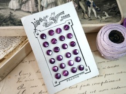 フランスアンティークマザーオブパールボタンシート（パープル）