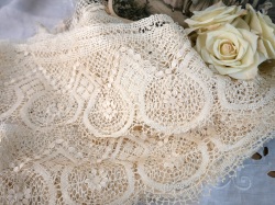 フランスアンティ―クハンドメイドボビンレース P（カット販売）