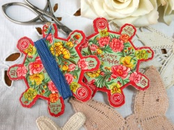 フランスアンティーク紙製台紙LIN糸巻きCARTE GIROFLEE 2点セット