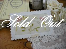 ヤドリギの刺繍入りポストカード