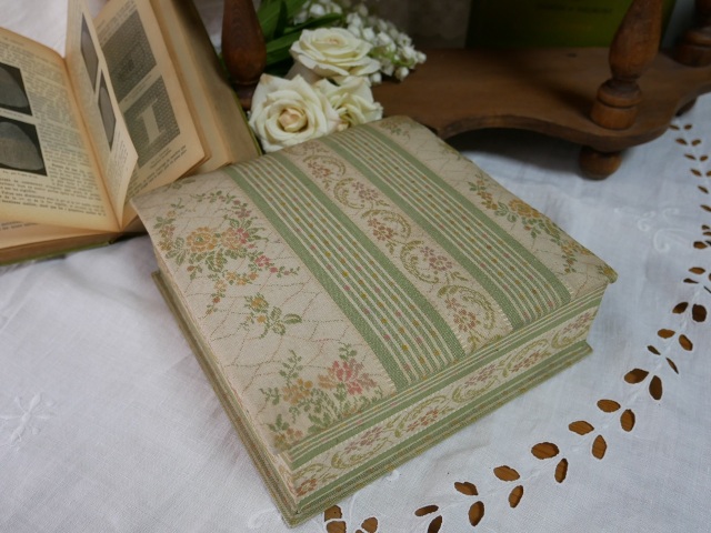 フランスアンティーク ブロカント カルトナージュボックス 切手ケース