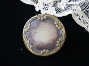 フランスアンティークA.P&Cie Parisメタル&黒蝶貝ボタン（直径2.8cm）