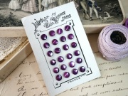 フランスアンティークマザーオブパールボタンシート（パープル）