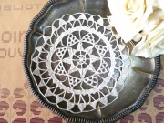 アンティークレティセララウンドモチーフミニレース