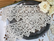 フランスアンティ―クハンドメイドボビンレース装飾パーツ２点セット