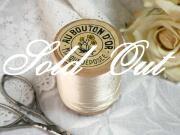 フランスヴィンテージフラワーラベル木製糸巻き