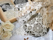 フランスヴィンテージ三角ニードルモチーフレース 2枚セット