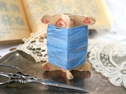 フランスアンティークCB社製ブルー立体糸巻き