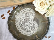 フランスアンティークヴァレンシエンヌフラワーモチーフA (11cmX7.5cm)