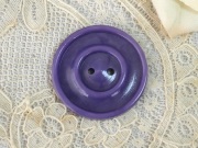 フランスヴィンテージヴァイオレットガラリスボタン（直径2.7cm）