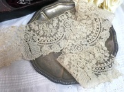 アンティークポワン・ド・ガーズレース ハギレ 6cmx43cm