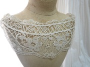 フランスヴィンテージハンドメイドボビンレース襟飾りA