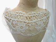 フランスヴィンテージハンドメイドボビンレース襟飾りB