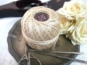 フランスCARTIER-BRESSON レース用モカベージュコットン糸巻きA