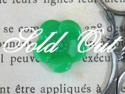 フランスヴィンテージグリーンブロッサムプラスチックボタン（直径1.8cm）