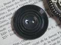 フランスヴィンテージダークグレイプラスチックボタン3L（直径3.1cm）