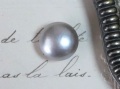 フランスヴィンテージシルバーフェイクパールボタン（直径1.0cm）