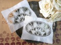 アンティークカットクロス刺繍レースモチーフ2枚セットA