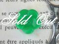 フランスヴィンテージグリーンブロッサムプラスチックボタン（直径1.8cm）