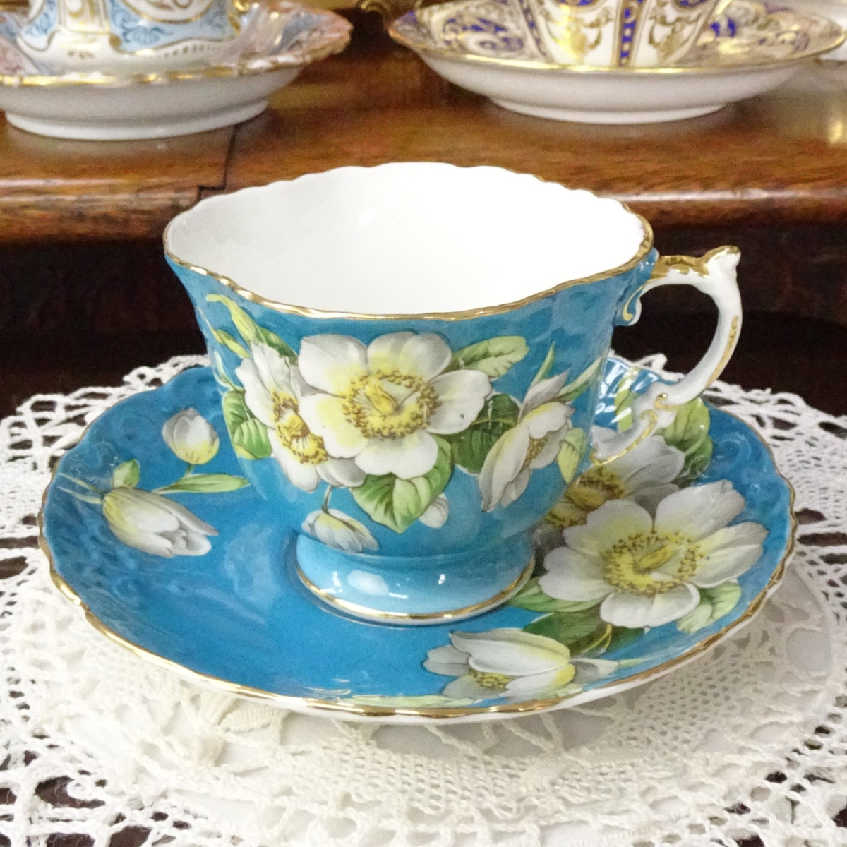 エインズレイ カップ ソーサー 英国製 ヴィンテージ クリスマスローズ