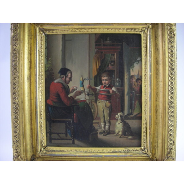本物　アンリ・ジネステ　油絵　絵画　アンティーク　インテリア　家具　アート 楽天市場】A004300手作り油画 額つき 美術品 絵画インテリア壁