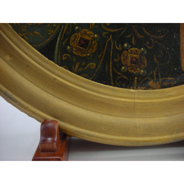 アンティーク 絵画 女性 額付き