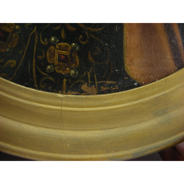 アンティーク 絵画 女性 額付き