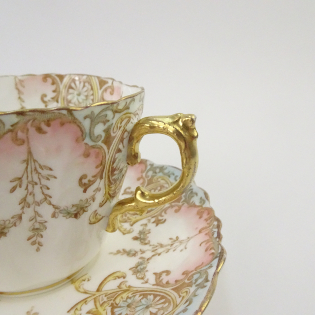 エンズレイ AYNSLEY カップ&ソーサー『花』と『鳥』