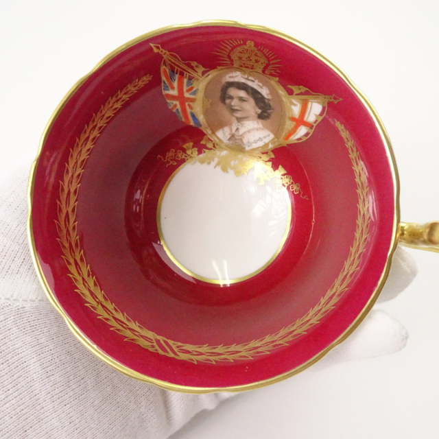 エインズレイ エリザベスレッド&ターコイズ 箱付き 【公式通販】