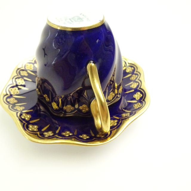 コールポート デミタスカップ ソーサー コバルトブルー