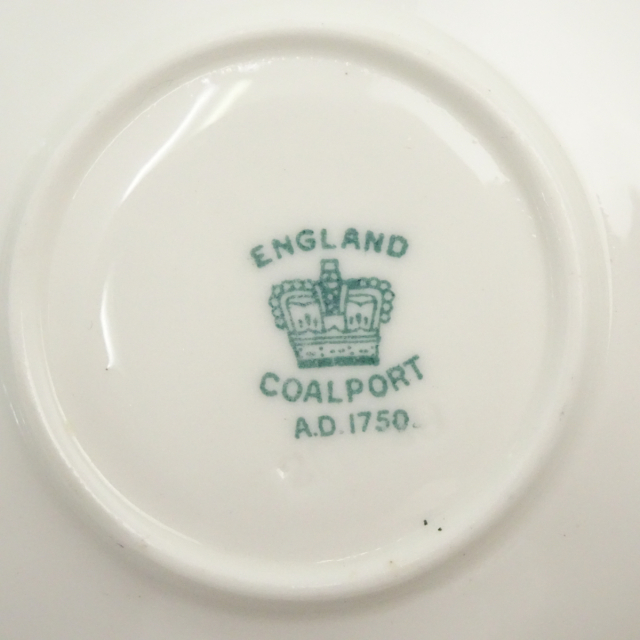 アンティーク英国名窯コルポート　デミタスカップ&ソーサー Coalport コールポート 英国製 デミタスカップ＆ソーサー