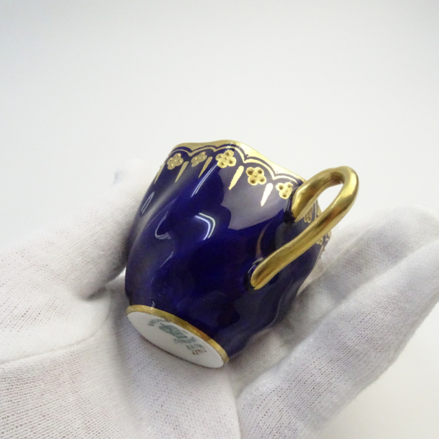 コールポート デミタスカップ ソーサー コバルトブルー