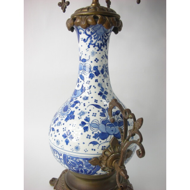 オランダ 陶器 アンティーク 燭台