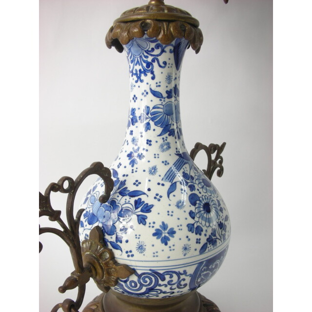 オランダ 陶器 アンティーク 燭台