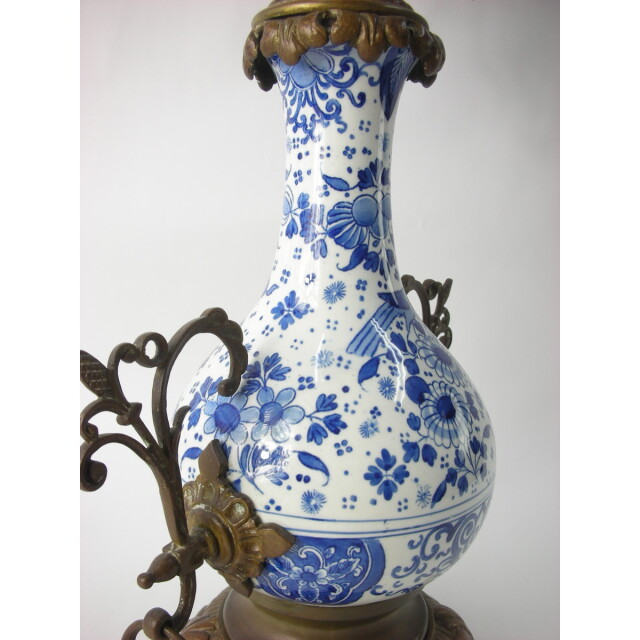 オランダ 陶器 アンティーク 燭台