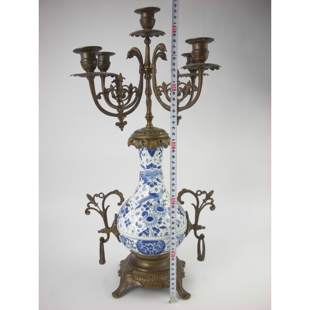 オランダ 陶器 アンティーク 燭台