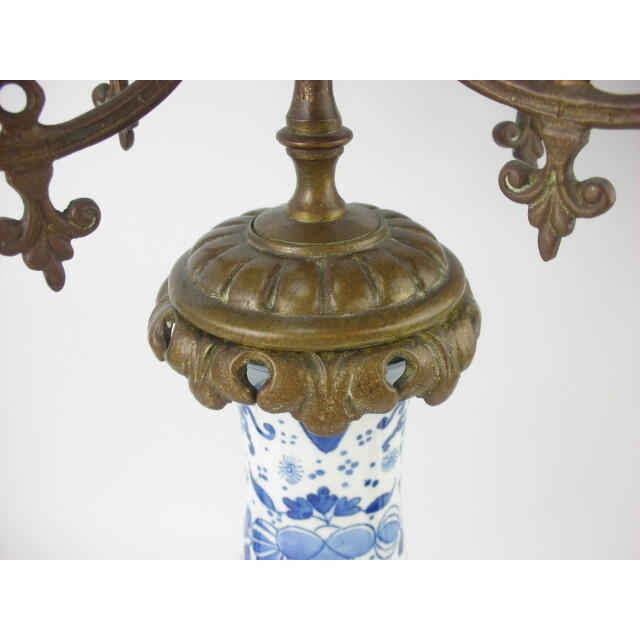 オランダ 陶器 アンティーク 燭台