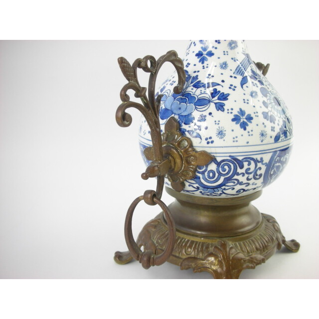 オランダ 陶器 アンティーク 燭台