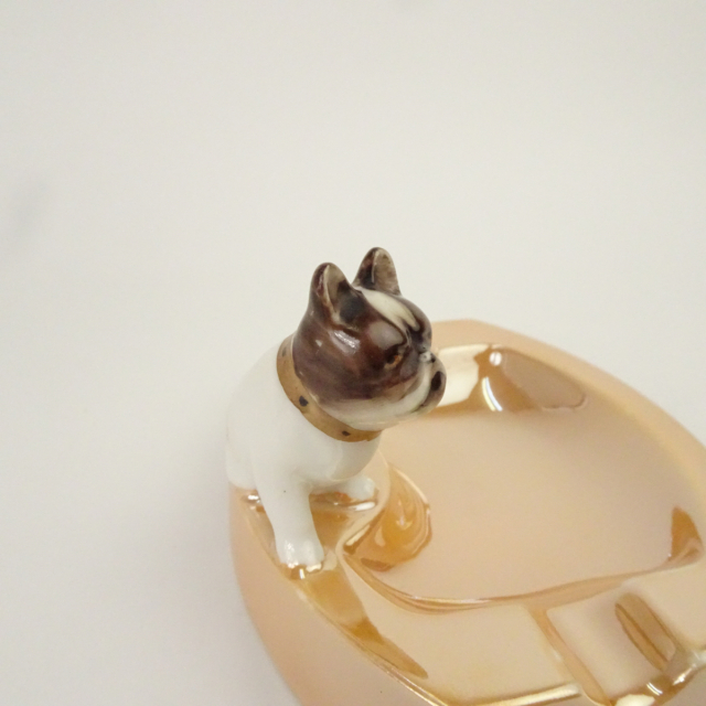 オールドノリタケ ラスター彩 ブルドッグ 灰皿 アッシュトレイ