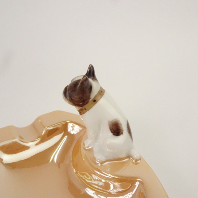 オールドノリタケ ラスター彩 ブルドッグ 灰皿 アッシュトレイ