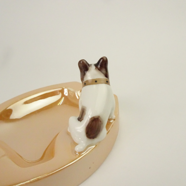 オールドノリタケ ラスター彩 ブルドッグ 灰皿 アッシュトレイ