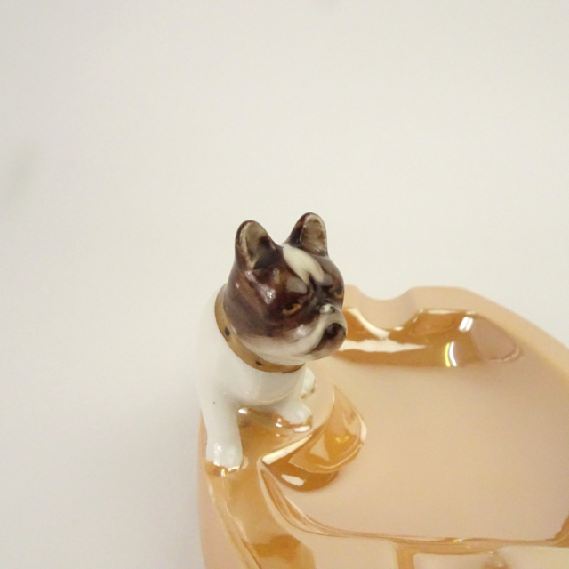 オールドノリタケ ラスター彩 ブルドッグ 灰皿 アッシュトレイ