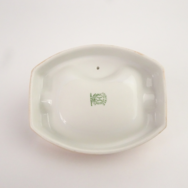 オールドノリタケ　灰皿 オールドノリタケ ラスター彩 ブルドッグ 灰皿 アッシュトレイ