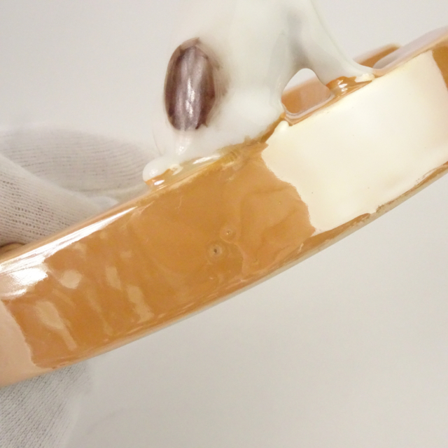 オールドノリタケ ラスター彩 ブルドッグ 灰皿 アッシュトレイ