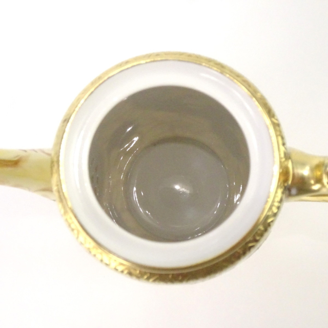 オールドノリタケ ポット 金盛上 クサラシ技法 豪華 花装飾図紋